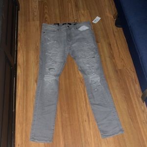 Jordan Craig slim fit gray ripped jeans brand new still with tag